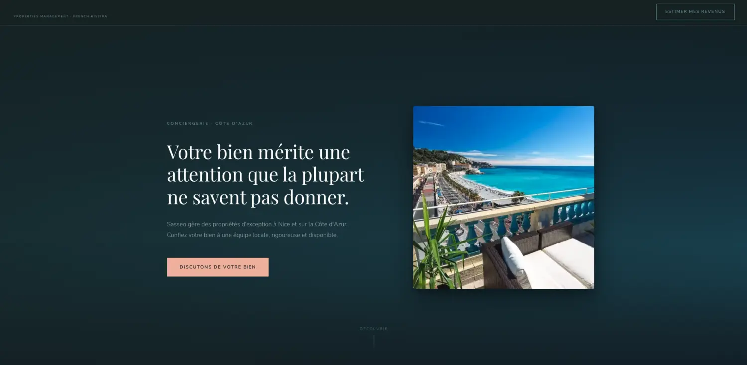 Site conciergerie de prestige Nice